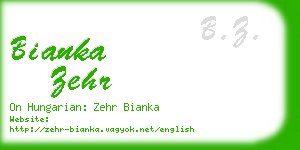 bianka zehr business card